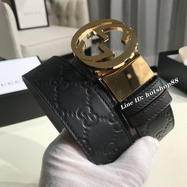 Gucci經典皮帶 古奇小牛皮腰帶  jjp1350